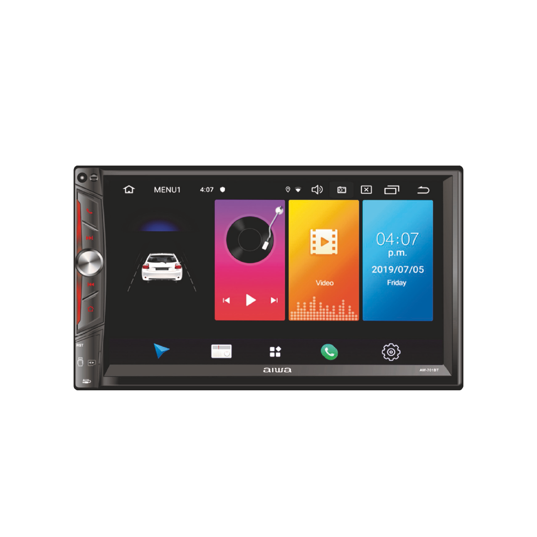 Radio para Auto con Pantalla LCD 7" | Doble DIN | Táctil | Android 10 | WIFI | Radio FM/AM | GPS | AW-701BT