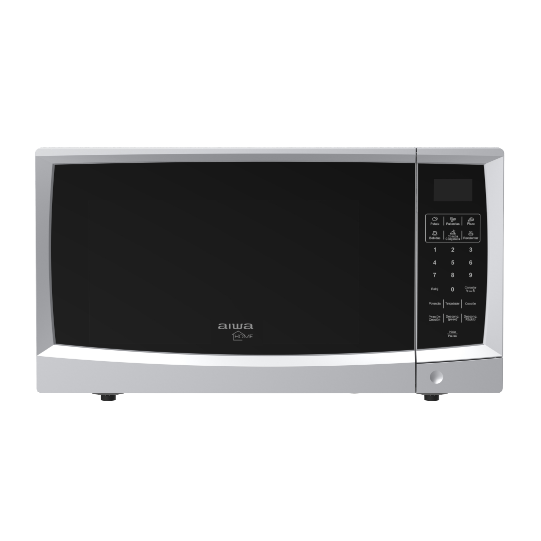 Microondas 0.7 CuFt Puerta Negro |Acero inoxidable| Push Buttom| AWHMG20S01