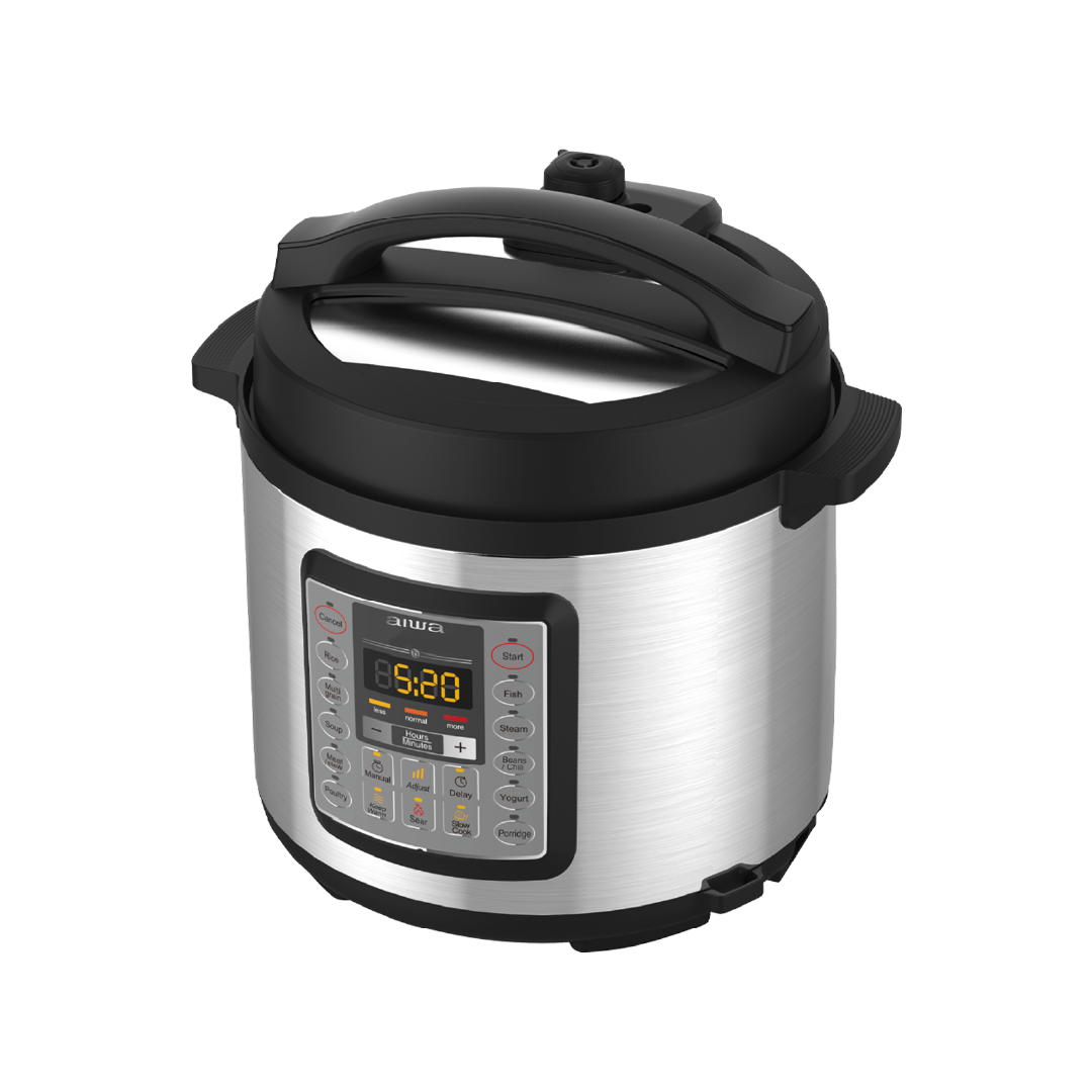 Multicooker + Olla de Presión | 6Lts |10 Funciones | Acero Inoxidable| AWHPCM6001