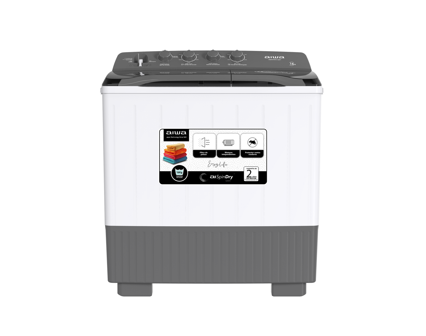 Lavadora Semi Automática | con bomba | 16Kg | AWHTTPX1601