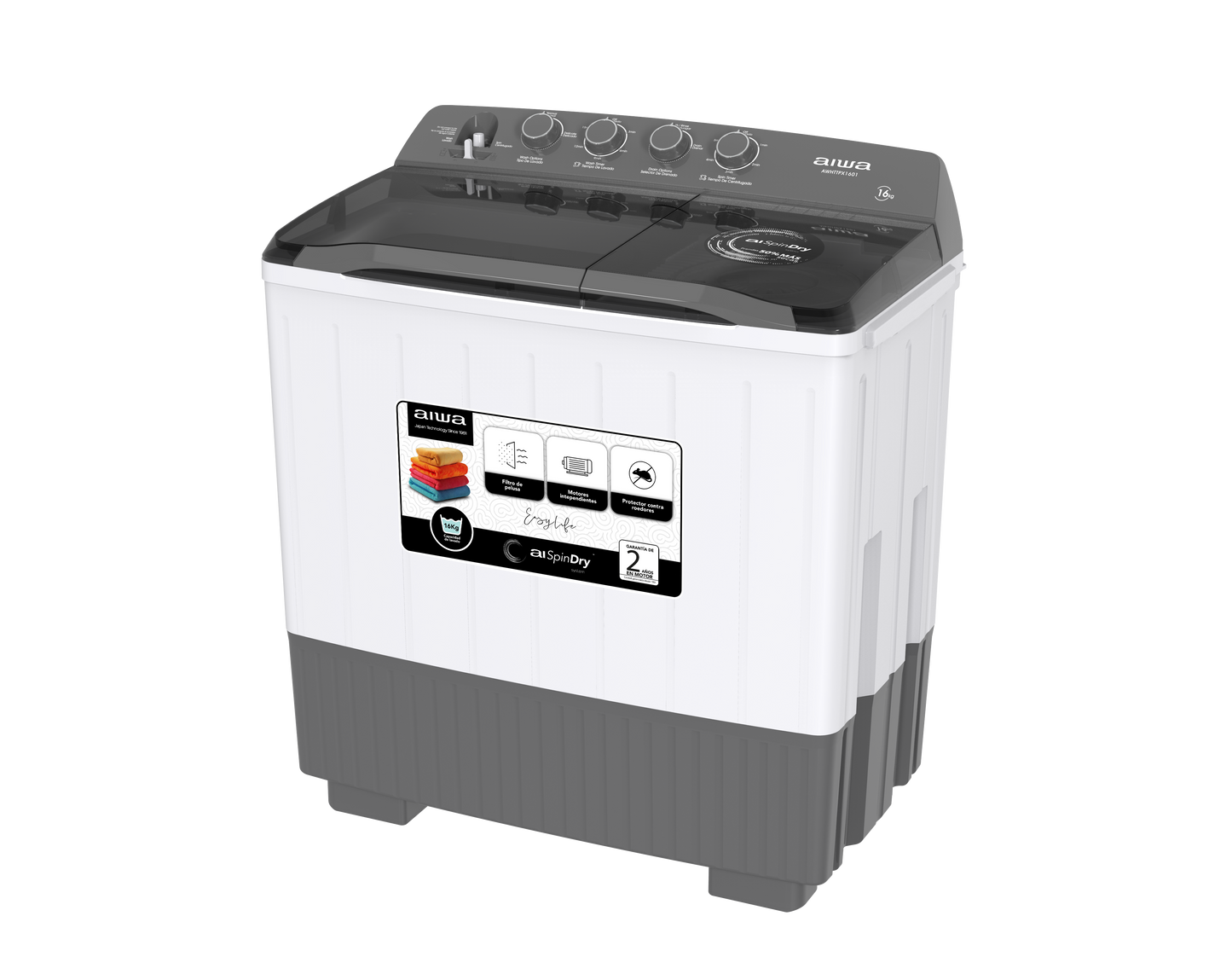 Lavadora Semi Automática | con bomba | 16Kg | AWHTTPX1601