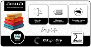Lavadora Semi Automática | sin bomba | 9Kg | AWHTTX0901