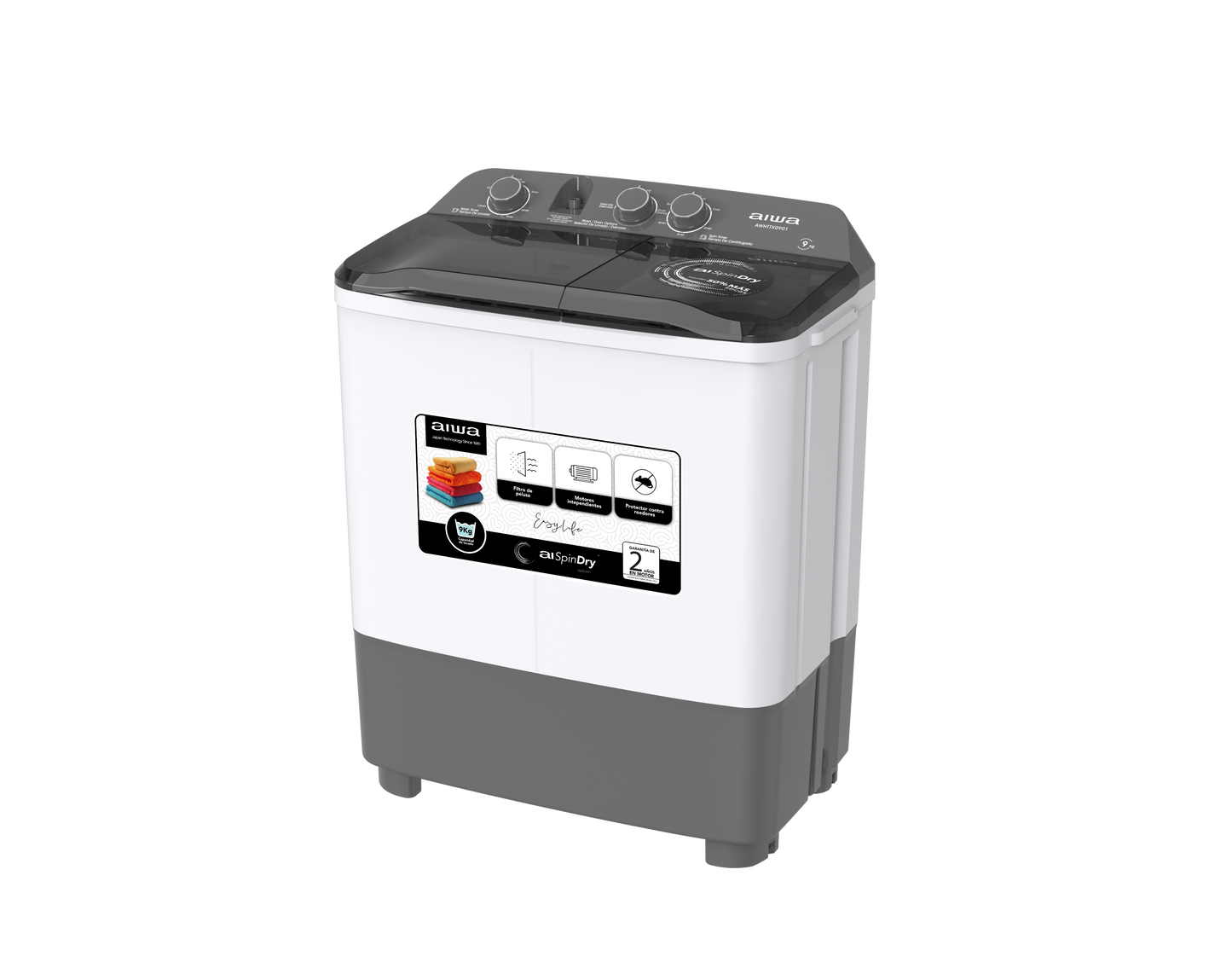 Lavadora Semi Automática | sin bomba | 9Kg | AWHTTX0901