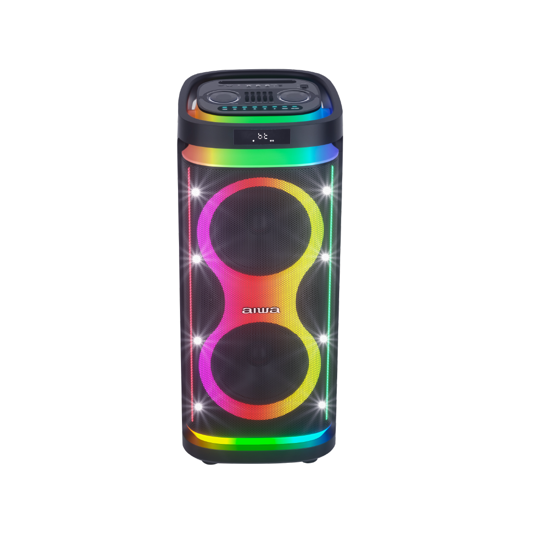 Sistema de Audio con 1000W PMPO | 100RMS|Luces LED Multicolor|7500mAh||AWPOH6D