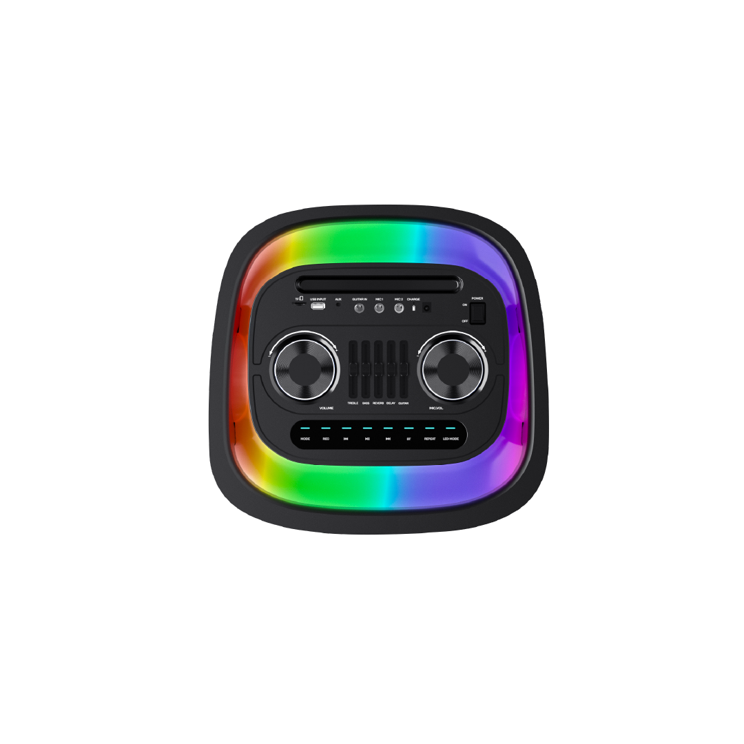 Sistema de Audio con 1000W PMPO | 100RMS|Luces LED Multicolor|7500mAh||AWPOH6D