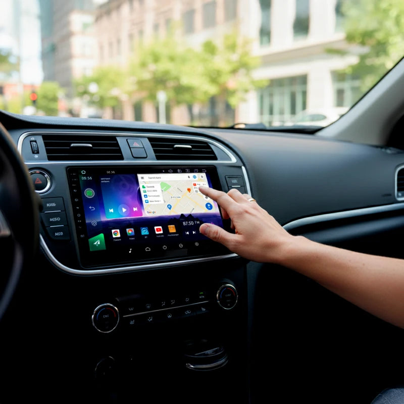 Radio para Auto con Pantalla QLED 2K 9.5 | Doble DIN |4GB RAM + 64GB ROM | Android 13 | WIFI | GPS | AWCA2KA