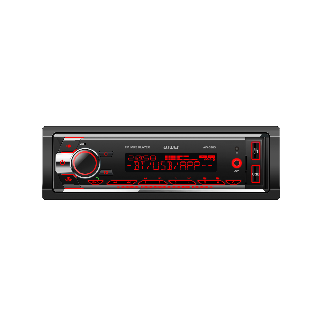 Radio para Auto 1 Din | Bluetooth  | Car Audio  | LEDS | AW-5880
