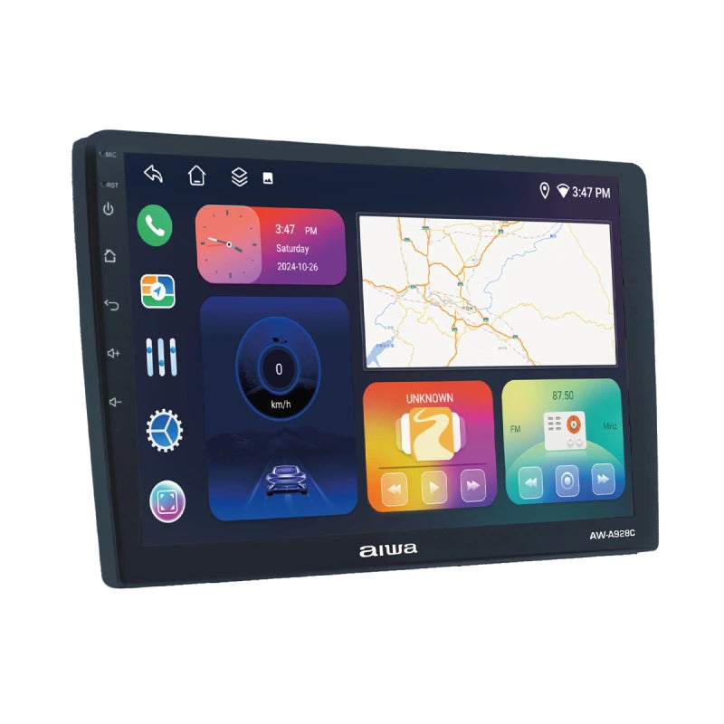 Radio para Auto con Pantalla QLED 9 | Doble DIN | 4GB RAM + 64GB ROM | Android 11 | WIFI | GPS | AWCA928C