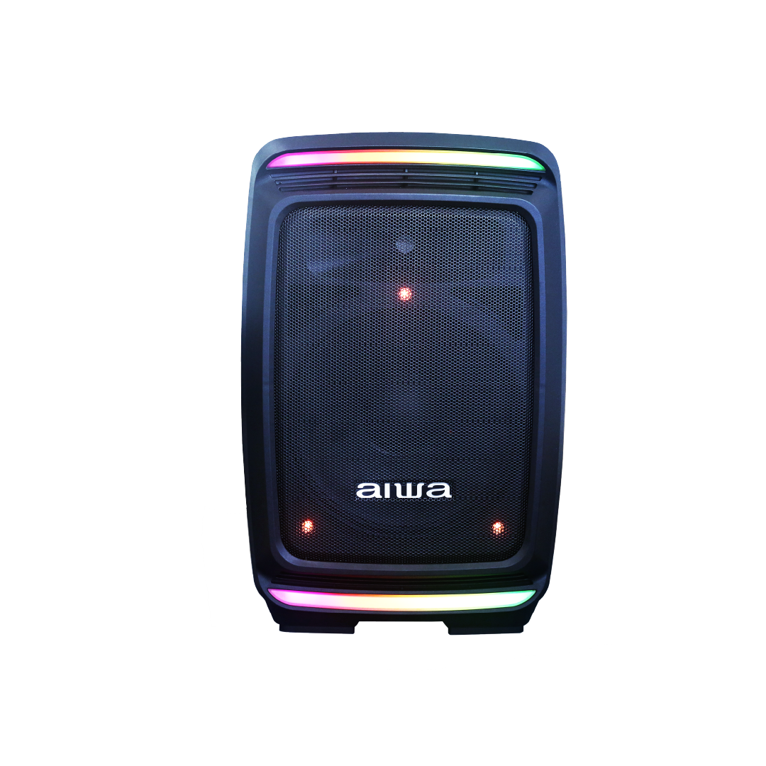 Sistema de Audio de 14" con Trípode 40W RMS | Micrófono inalámbrico | Luces LED de Anillo | TWS | AWSP14TW