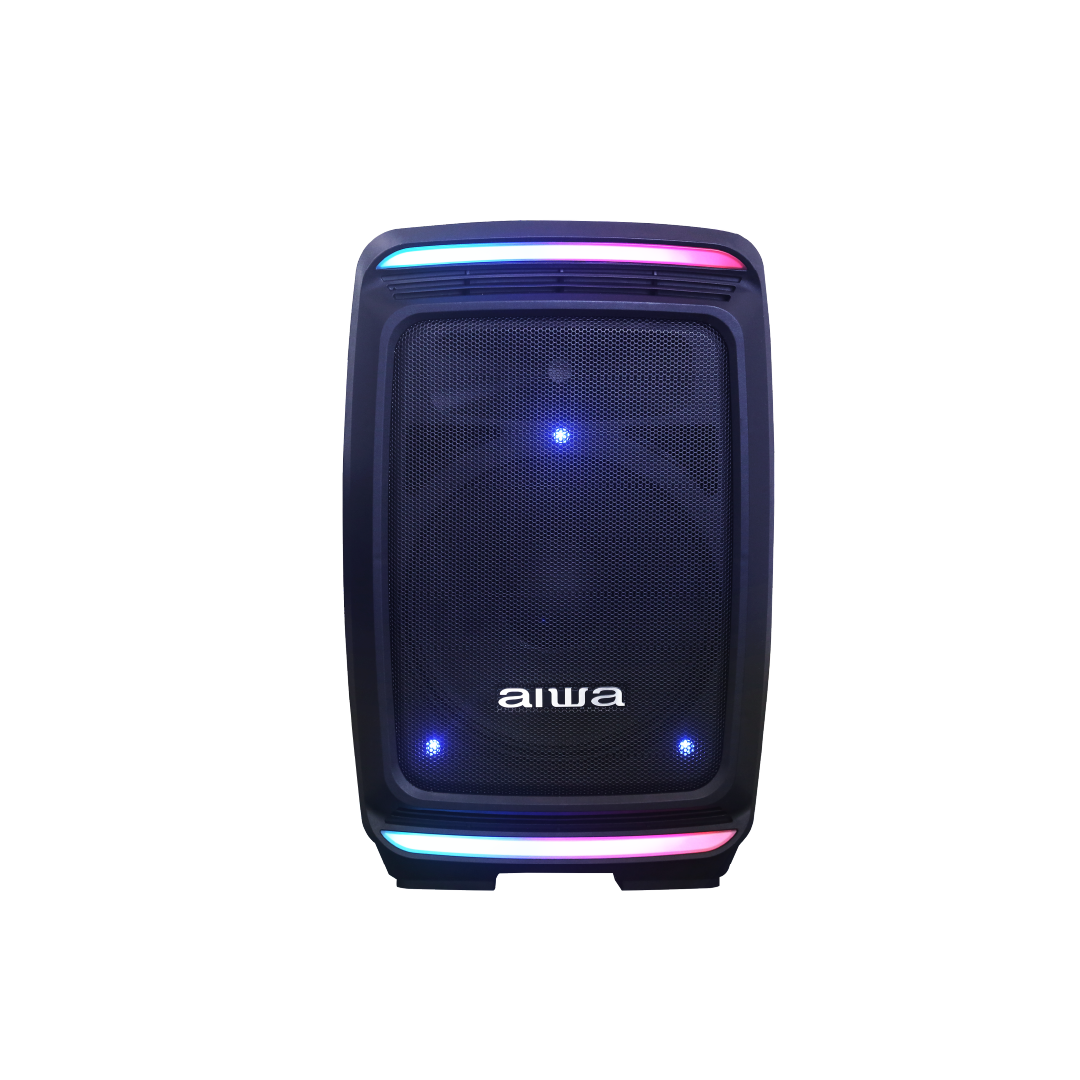 Sistema de Audio de 14" con Trípode 40W RMS | Micrófono inalámbrico | Luces LED de Anillo | TWS | AWSP14TW