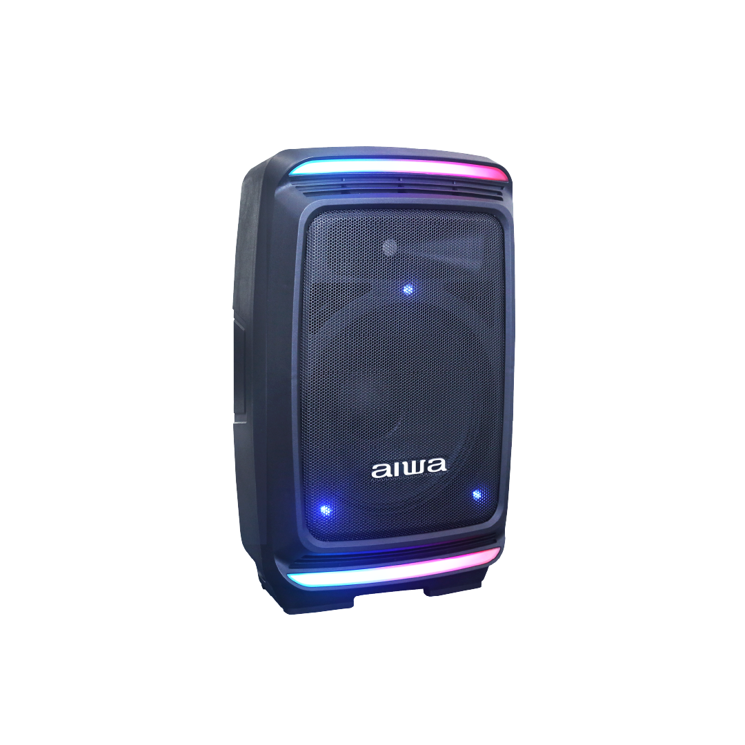 Sistema de Audio de 14" con Trípode 40W RMS | Micrófono inalámbrico | Luces LED de Anillo | TWS | AWSP14TW