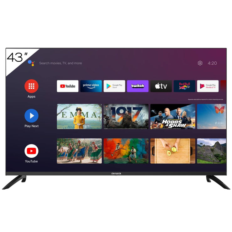 TV Smart Aiwa Google Partner 43" | Hey Google | Google Play Store | Chromecast | FULL HD 1080 - AW43B4SFG